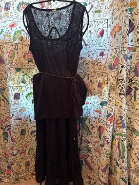 Jockey 2PC sheer tank and maxi peasant skirt set